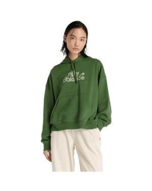 New Balance Flower Hoodie Hoodies - Green