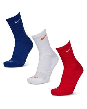 Nike Everyday Cushioned Crew 3 Pack Sokken - Blauw