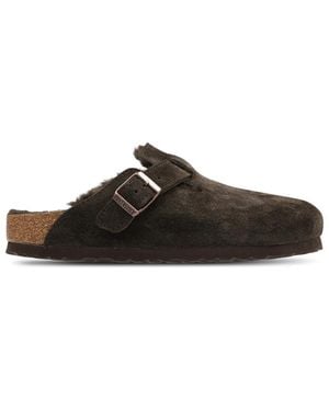 Birkenstock Boston Slippers En Sandalen - Zwart