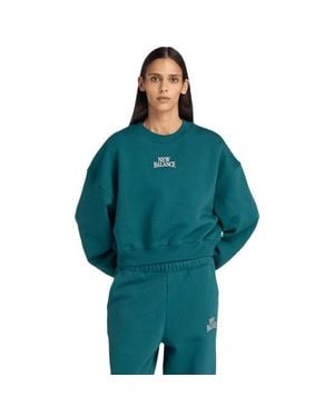 New Balance Fleece Sweatshirts - Green