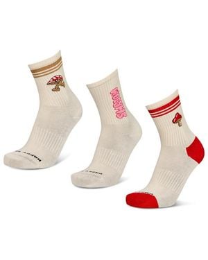 Happy Socks Crew 3 Pack Socks - White