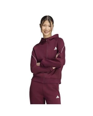 adidas Stadium Small Logo Full Zip Hoodie Hoodies - Red