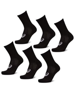Asics 6 Pack Crew Sock Calcetines - Negro