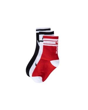 Nike Kids Crew 3 Pack Calcetines - Rojo