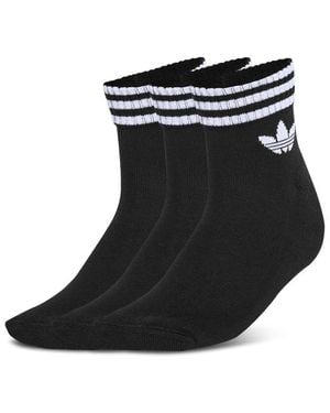 adidas 3-Stripes Ankle Socks 3 Pairs Socks - Black