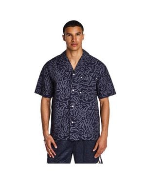 LCKR Tenzin Button Front Shirt T-Shirts - Blauw