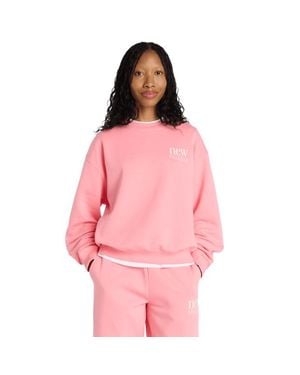 New Balance Fleece Sweatshirts - Pink