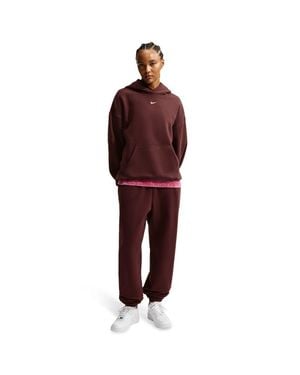 Nike Fleece Mujer Pantalones - Rojo