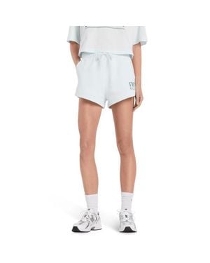 New Balance Fleece Mujer Pantalones Cortos - Blanco