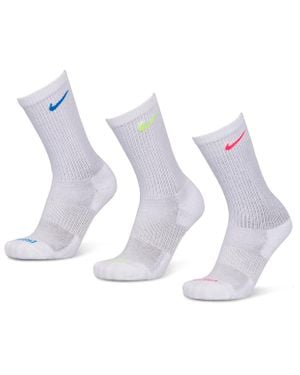 Nike Everyday Cushioned Crew 3 Pack Calcetines - Blanco
