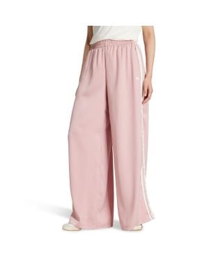 adidas Originals Satin Wide Leg Track Bottoms Broeken - Roze