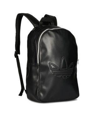 adidas Polyurethane Trefoil Outline Backpack - Black
