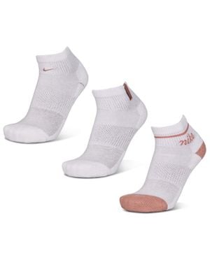 Nike Everyday Cushioned Ankle 3 Pack Calcetines - Blanco