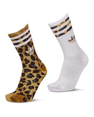 adidas Crew 2 Pack Socks - Brown