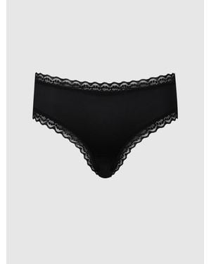 Frederick's of Hollywood Daphne Satin & Lace Open Back Hipster - Black