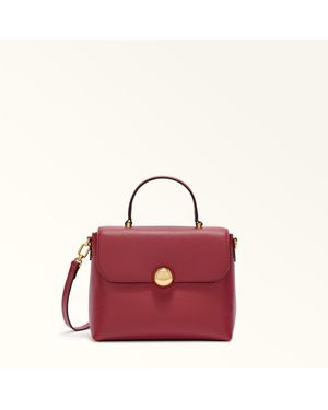 Furla Moonlight Top Handle Ciliegia D Night Calf Leather - Red