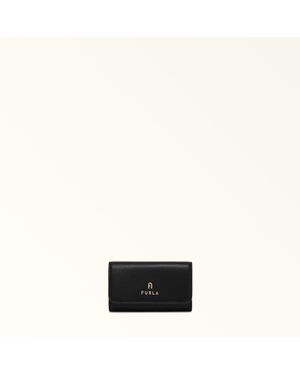 Furla Camelia Keycase Nero Textured Leather - Black
