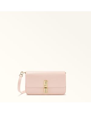 Furla Iride Crossbody Dusty Textured Leather - Pink