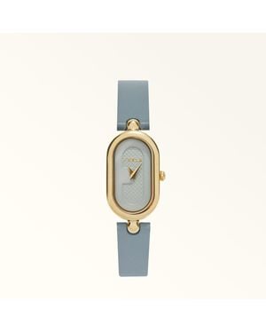 Furla Ooh Orologio Con Cassa Ovale Celestial Pelle + Metallo Donna - Metallizzato