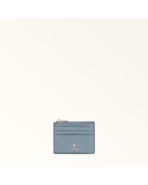 Furla Camelia Card Case Celestial Textured Leather - Blue
