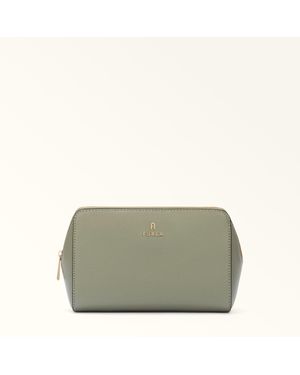 Furla Camelia Beauty Case Agave B Pelle Stampata Donna - Verde