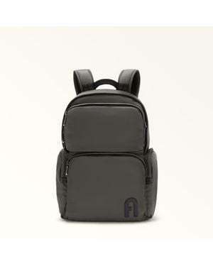 Furla Orion Backpack Xl Dark Lapis Waterproof Nylon Fabric - Black
