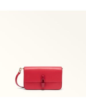Furla Iride Crossbody Ruby Textured Leather