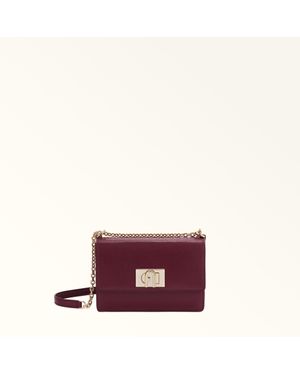 Furla 1927 Borsa A Tracolla Mini Ribes G Pelle Stampata Donna - Viola
