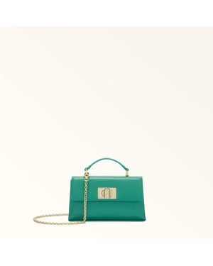 Furla 1927 Mini Sac Jade Cuir Texturé Femme - Vert