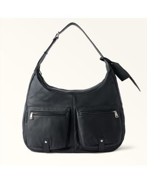 Furla Lynette Shoulder Bag Xl Nero Bahia Smooth Calf Leather - Black