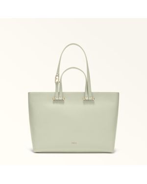 Furla Duetto Borsa Shopping Light Salvia Pelle Di Vitello Granata Donna - Neutro