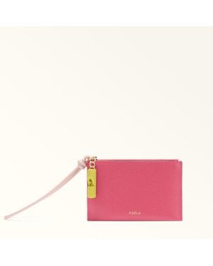 Furla Iride Envelope Toni Velvet Textured Leather - Pink