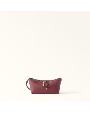 Furla Debby Shoulder Bag Xl Apple Night Calf Leather + Sidney Calf Leather - Pink