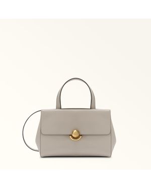 Furla Sfera Borsa Shopping Vaniglia Pelle Di Vitello Notte + Pelle Di Vitello Morbida Donna - Neutro