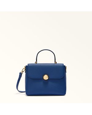 Furla Moonlight Top Handle Night Calf Leather - Blue