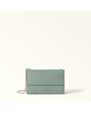 Furla Lia Card Case Winter Sky Sidney Calf Leather - Green