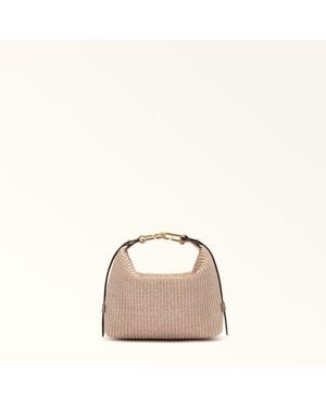 Furla Tonie Shoulder Bag Toni Naturale Tuscany Woven