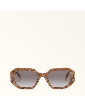 Furla Occhiali Da Sole Color Conchiglia Acetato Pregiato Donna - Marrone