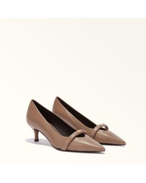 Furla Core Pump Greige Smooth Leather - Brown