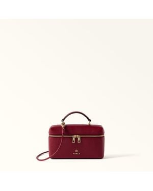 Furla Camelia Mini Bag Ciliegia D Grained Calf Leather - Red