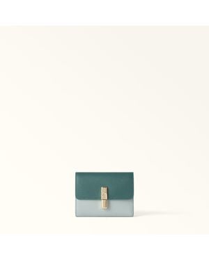 Furla Iride Compact Wallet Edera Textured Leather - Green