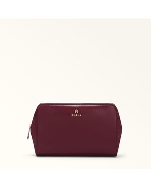 Furla Camelia Beauty Case Ribes G Pelle Stampata Donna - Viola