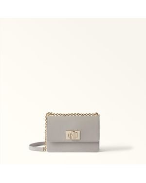 Furla 1927 Borsa A Tracolla Mini Stone Pelle Stampata Donna - Grigio