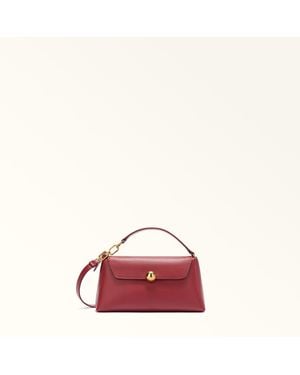 Furla Sfera Soft Shoulder Bag Ciliegia D Nappa Leather - Red