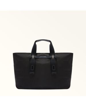Furla Giove Tote Nero Waterproof Cordura Nylon Fabric - Black