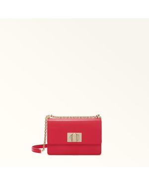 Furla 1927 Sac À Bandoulière Mini Ruby Cuir Texturé Femme - Rouge