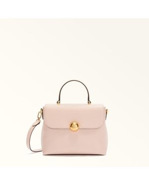 Furla Moonlight Top Handle Dusty Night Calf Leather - Pink