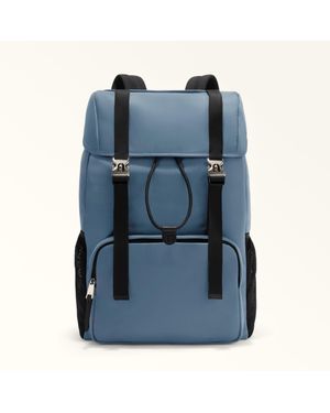 Furla Cosmo Backpack L Grigio Blu Nylon - Blue