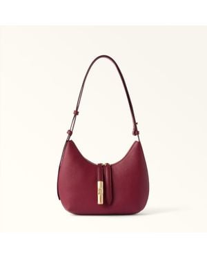Furla Goccia Shoulder Bag Ciliegia D Night Calf Leather + Sidney Calf Leather - Purple