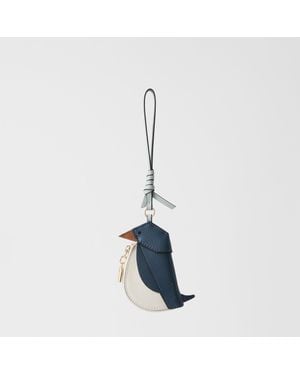 Furla Allegra Charm Toni Grigio Blu Strukturiertes Leder + Sydney-Kalbsleder - Blau